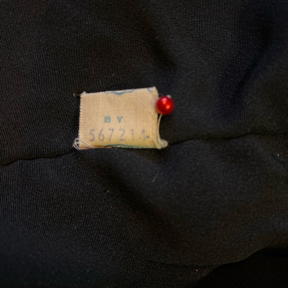 Gorgeous VTG 1960’s Black Mid-Mod Ribbed Wool-Blend Swing Coat - XL - Picture 9 of 11